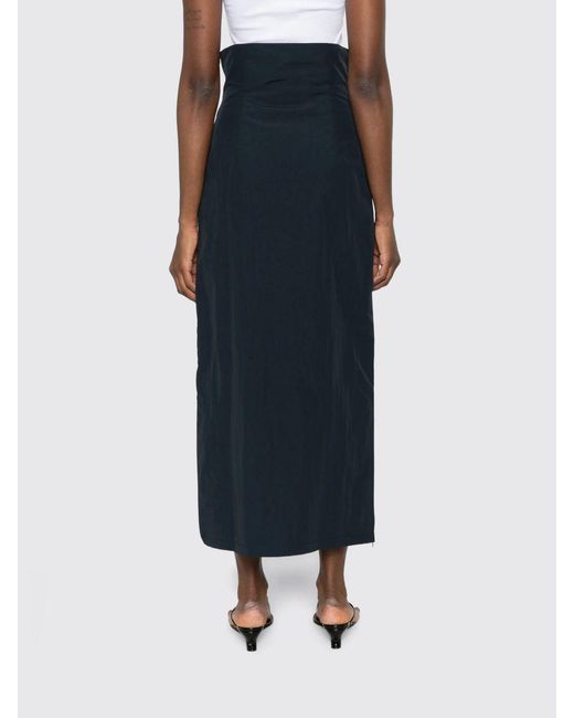 Paloma Wool Blue High-Waisted Midi Pencil Skirt