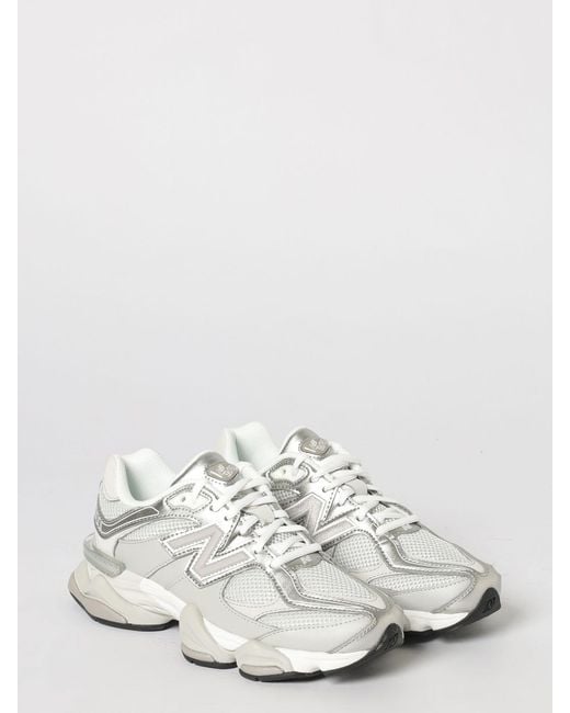 New Balance White 9060 Leather And Mesh Sneakers for men