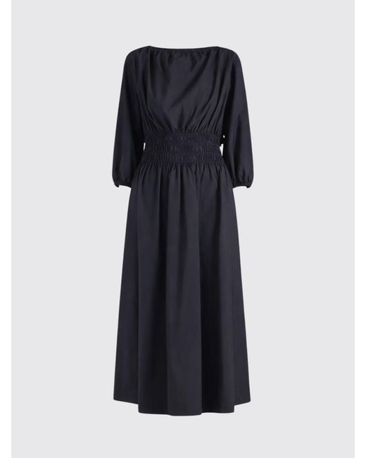 Liviana Conti Blue Cotton Blend Nilufar Dress