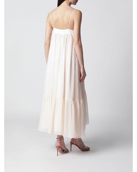 Vestido Midi De Crepé ROTATE BIRGER CHRISTENSEN de color Pink