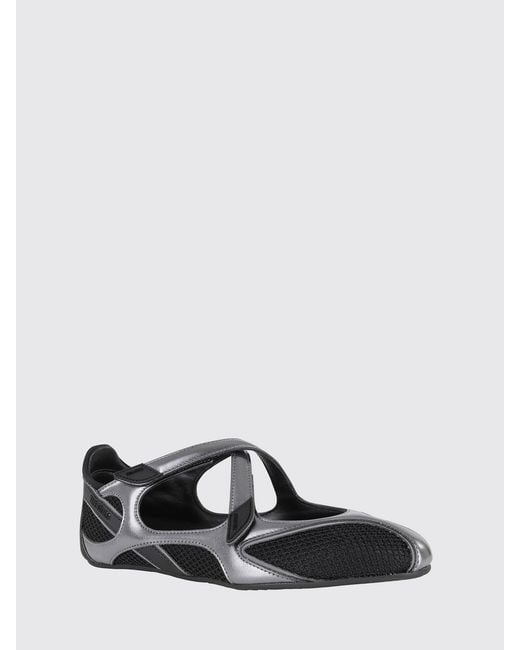 The Attico White Floor 01 Mesh Ballet Flats