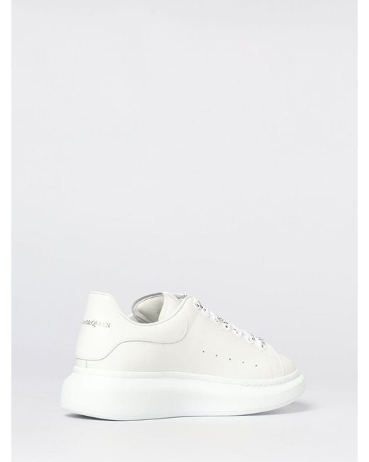McQueen White Oversized Leather Sneakers for men
