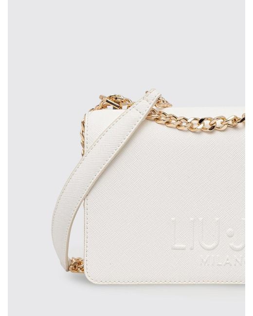 Liu Jo Natural Saffiano Faux Leather Bag
