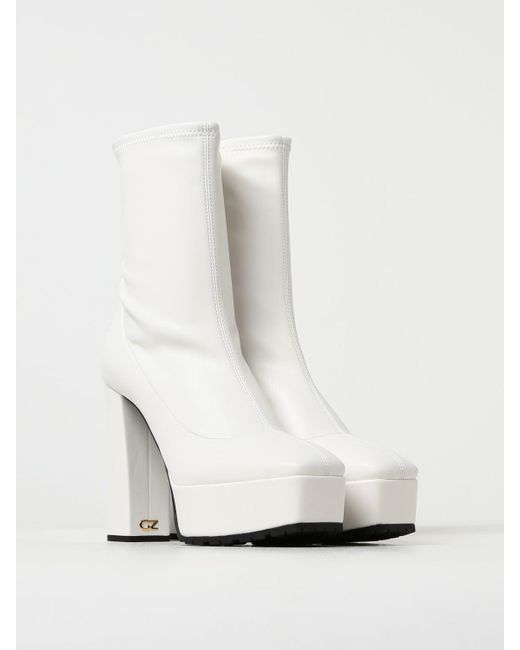 Giuseppe Zanotti Flat Ankle Boots in White | Lyst