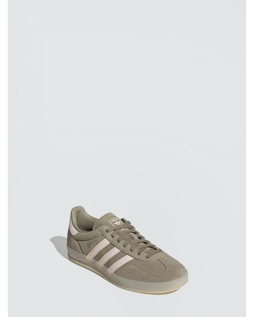 Adidas Originals Gray Gazelle Indoor Suede Sneakers for men