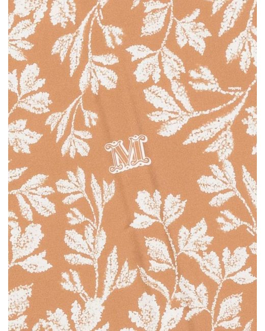 Max Mara Natural Printed Silk Foulard