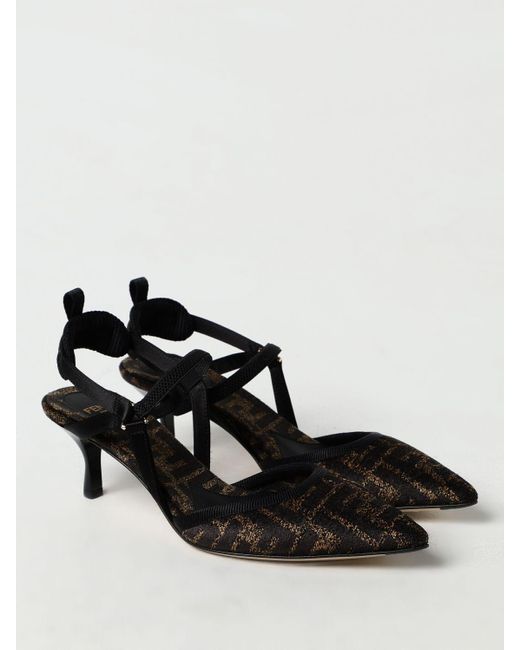 Fendi Black High Heel Shoes