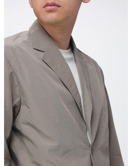 Goldwin Gray Single-Breasted Nylon Blazer for men