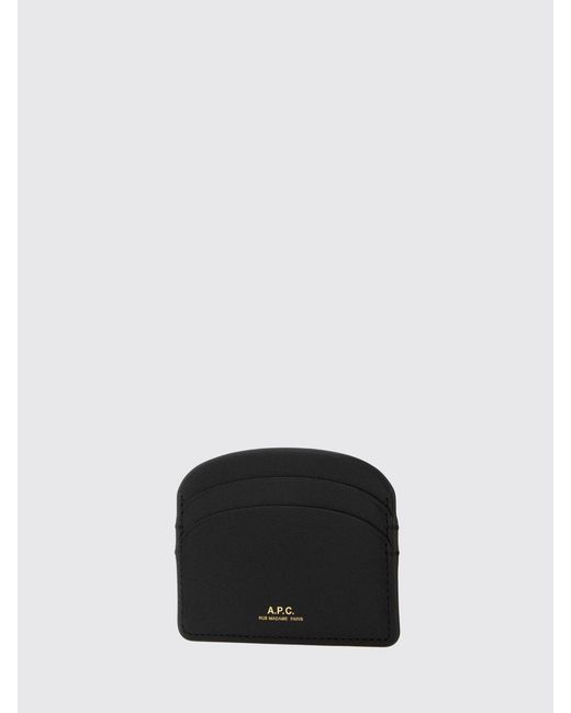 A.P.C. Black Calfskin Leather Card Holder
