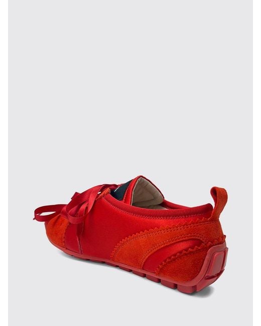 Simone Rocha Red Grip Trainer Ballerina Flats