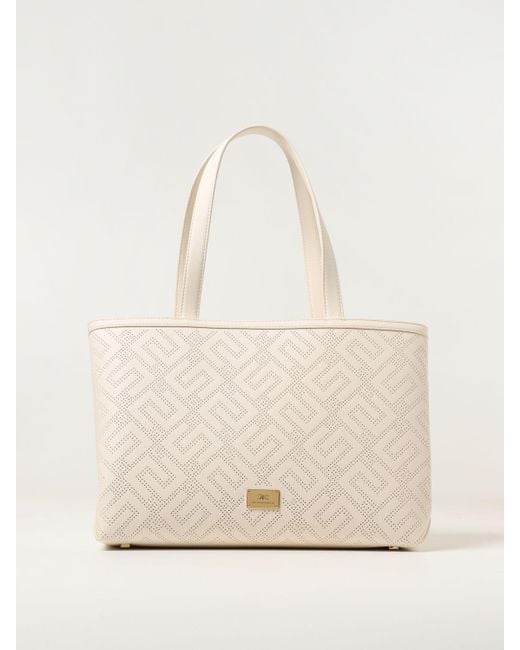 Elisabetta Franchi Tote Bags in Natural | Lyst