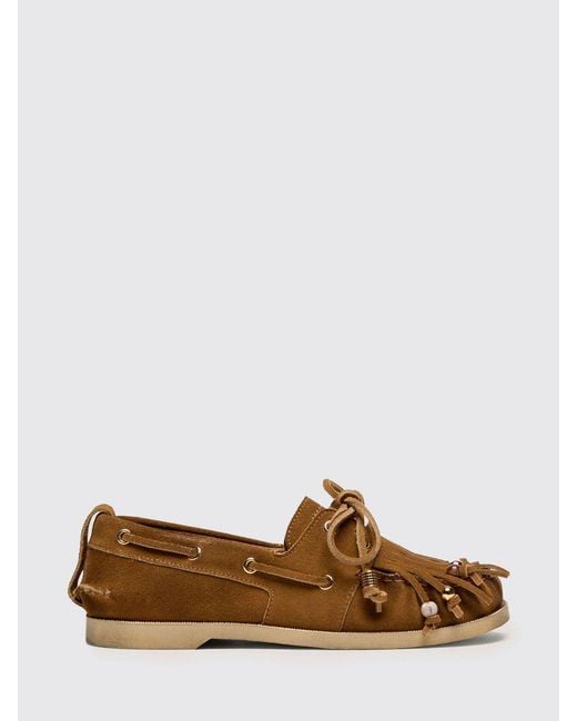 Golden Goose Deluxe Brand Brown Fringed Suede Loafers