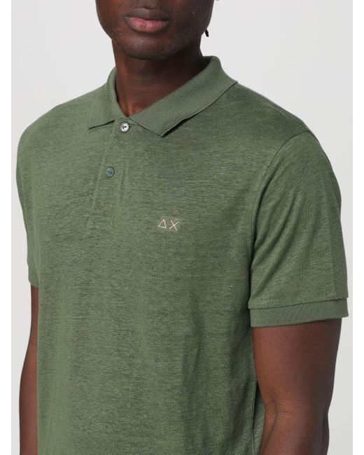Sun 68 Green Polo Shirt for men