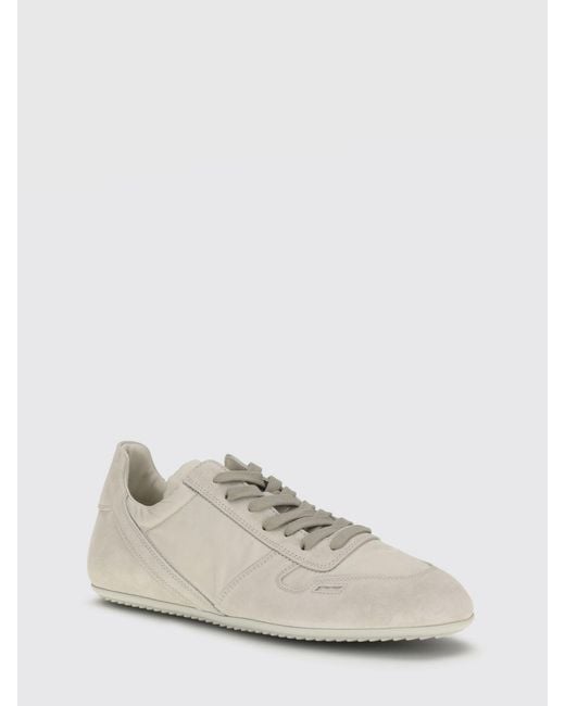 Rick Owens White Nylon And Suede Sneakers for men