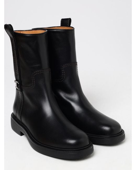 Tod's Black Leather Ankle Boot
