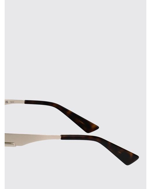 Bottega Veneta Green Vintage Oval Metal Sunglasses With Dark Lenses for men