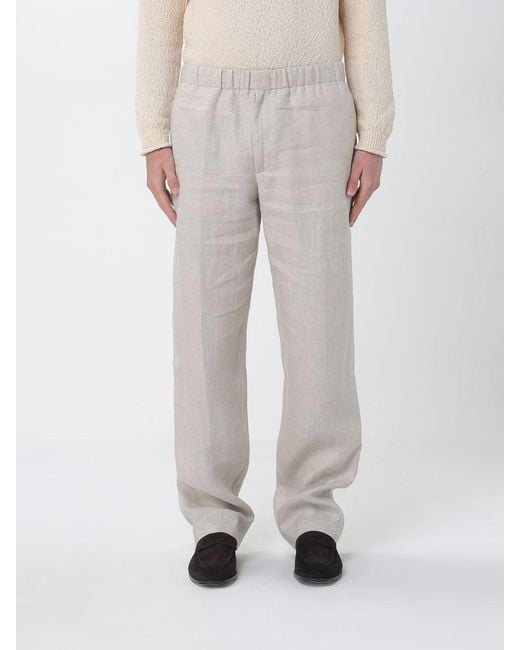 Lardini Gray Cotton Wide-Leg Trousers for men