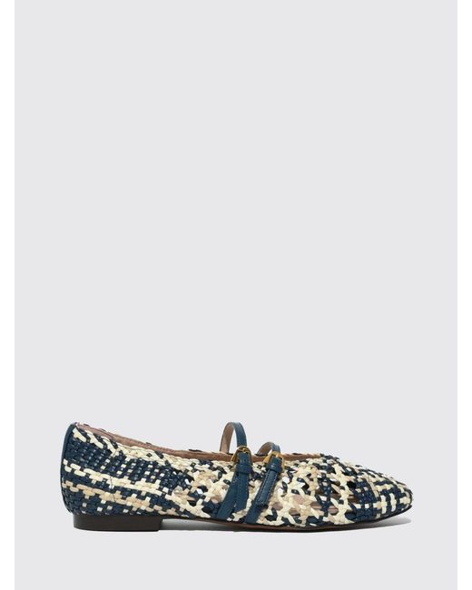 Coccinelle White Risako Woven And Perforated Leather Ballerinas