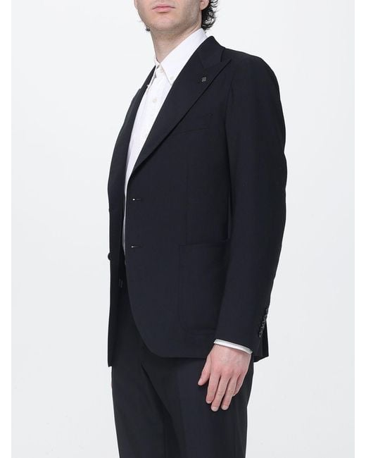 Tagliatore Blue Single-Breasted Virgin Wool Blazer for men