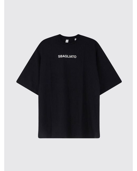 Aspesi Black Cotton Slogan T-Shirt for men