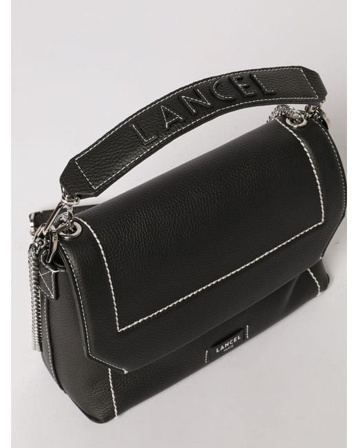 Lancel Black Ninon Grained Leather Bag
