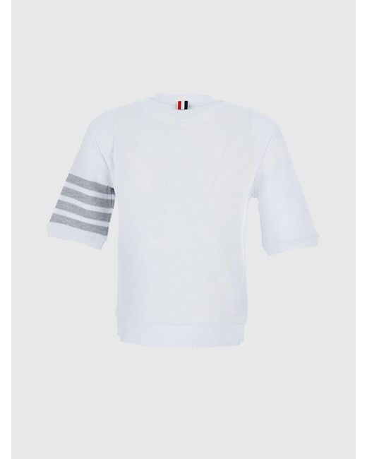Thom Browne White 4-Bar Cotton T-Shirts