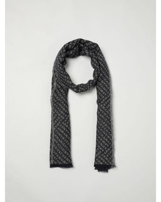 ARMANI EXCHANGE Gray Scarf for men