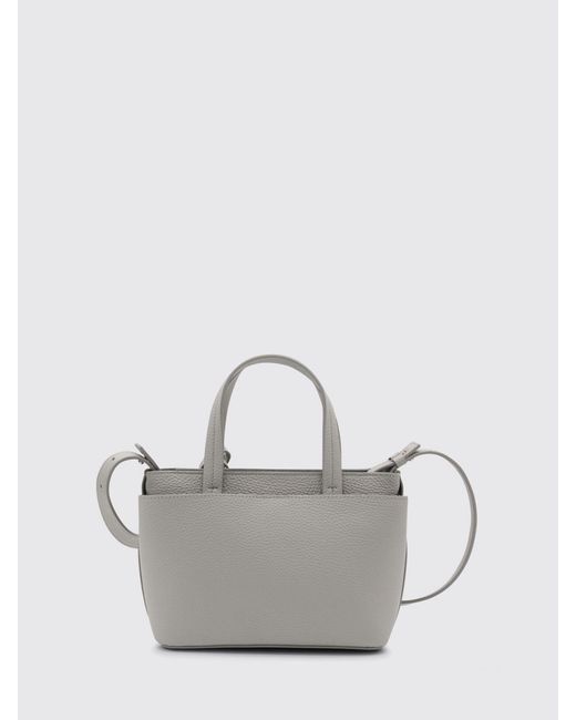 Fabiana Filippi Gray Grained Leather Bag