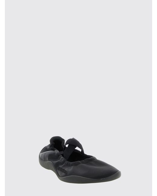 Balenciaga White Shibuya Bicolour Polyester Mary Jane Flats With Logo