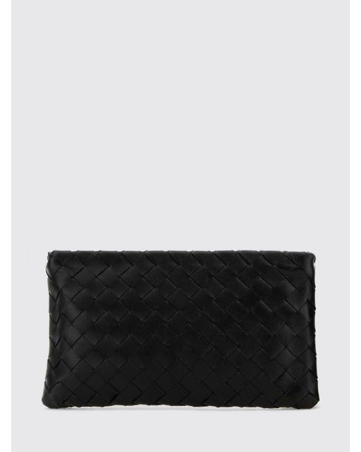 Bottega Veneta Black Intrecciato Leather Pouch