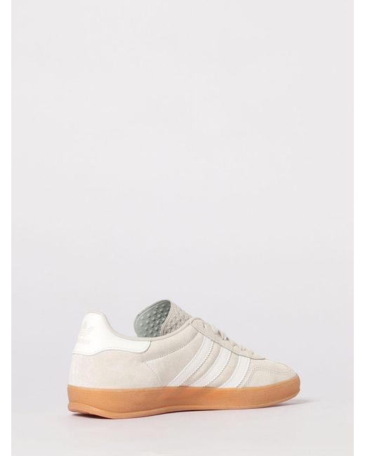 Adidas Originals White Gazelle Indoor Suede Sneakers for men