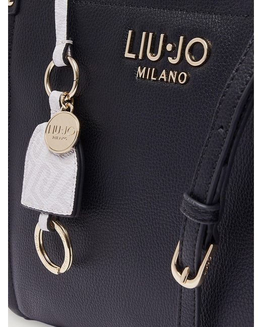 Liu Jo Blue Ridhi Grained Faux Leather Bag