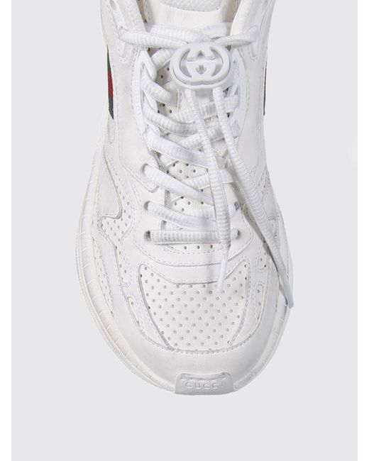 Gucci White 2.0 Perforated Leather Sneakers