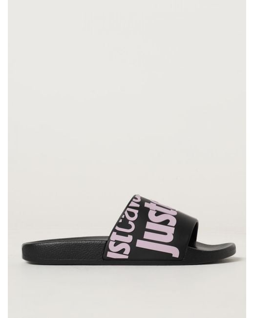 Just Cavalli Black Flat Sandals