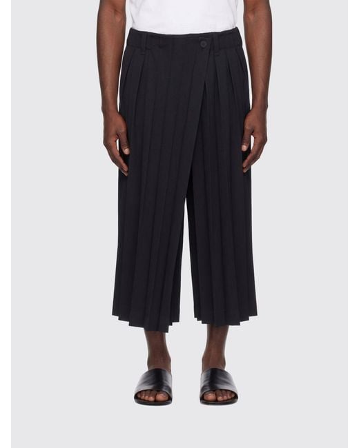 Homme Plissé Issey Miyake Blue Pleated Crêpe Trousers for men