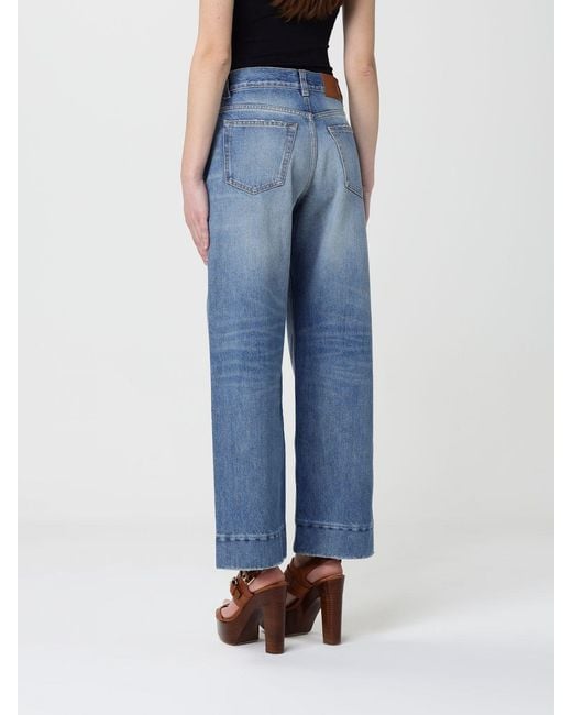 Chloé Blue ChloÉ Cropped Cotton Denim Jeans