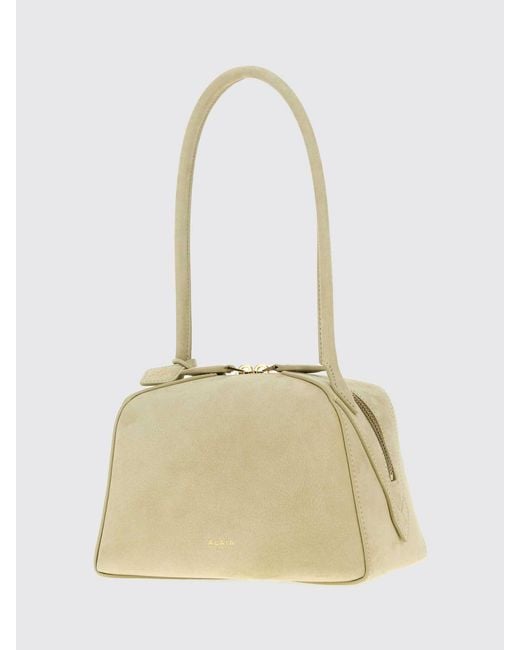 Alaïa White Small Le Bouledogue Calfskin Leather And Nubuck Bowling Bag