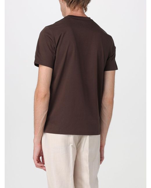 T-Shirt Basic di Heskimo in Brown da Uomo