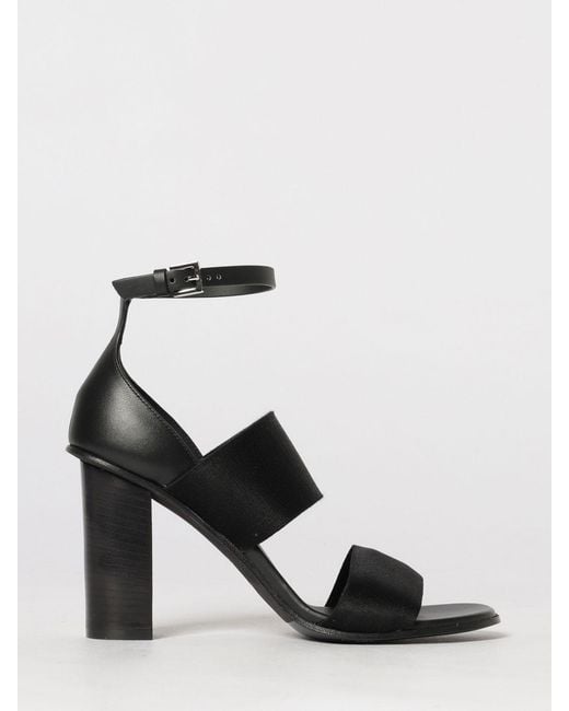 Max Mara Black Leather Sandals