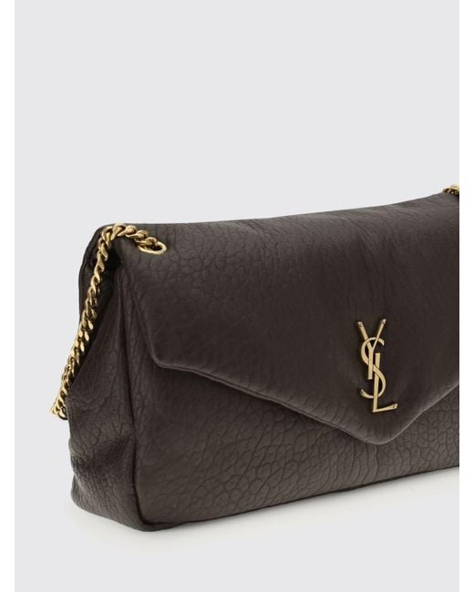 Saint Laurent Gray Large Calypso Shoulder Bag