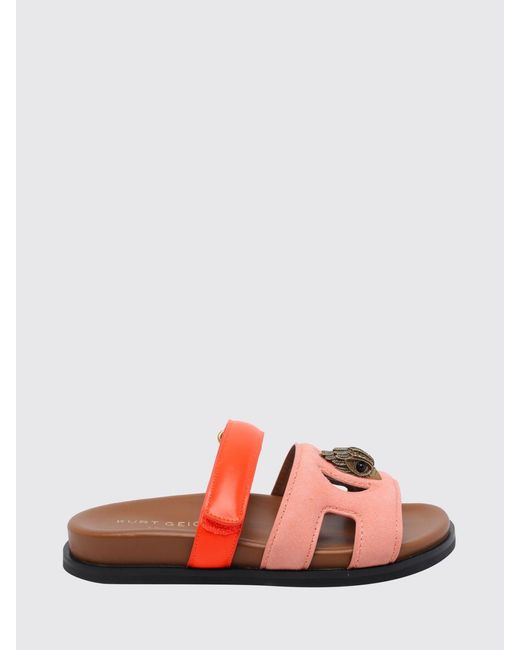 Kurt Geiger Pink Eagle Suede Sandals