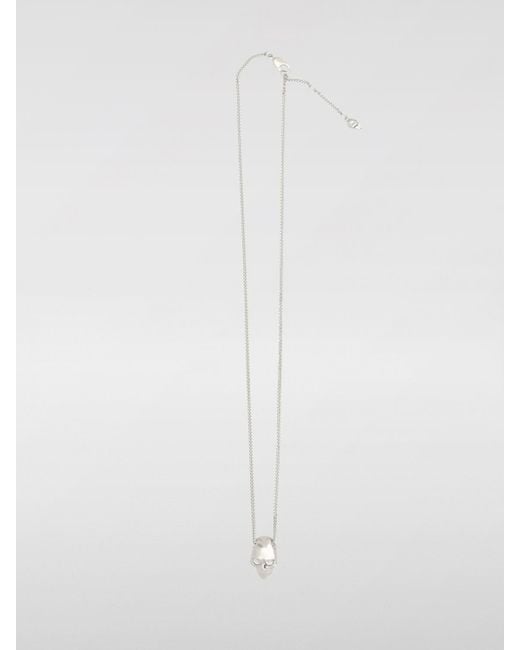 Collana Skull di Alexander McQueen in White da Uomo