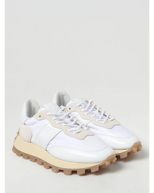 Sneakers in nylon e pelle di Tod's in White