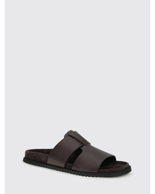 Dolce & Gabbana Black Dolce &Amp Gabbana Leather Sandals for men