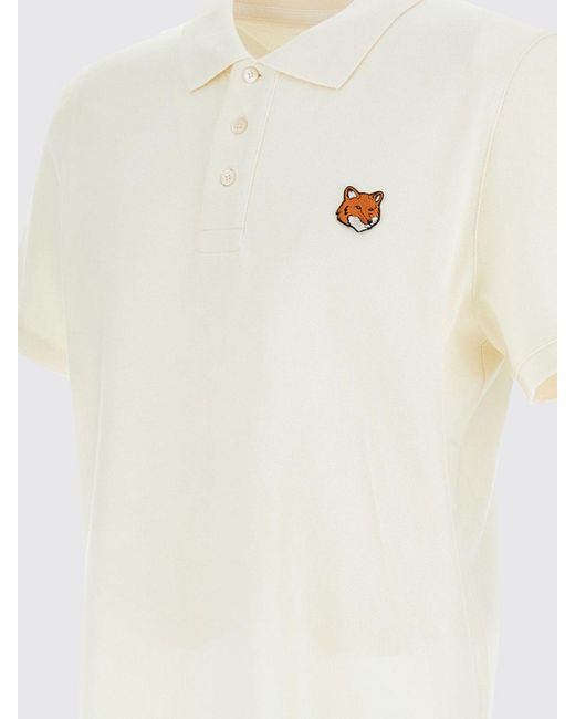 Maison Kitsuné White Maison KitsunÉ Organic Cotton Polo Shirt for men
