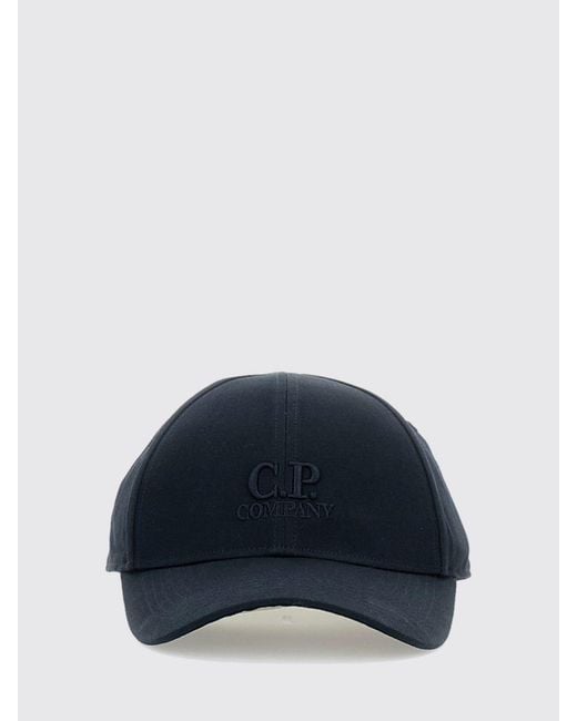 C P Company Blue Cotton Hat for men