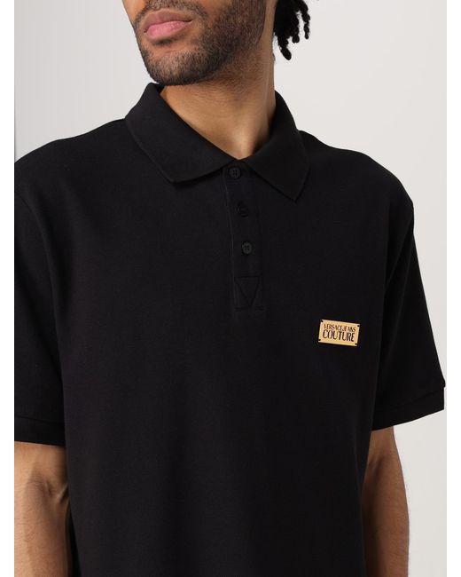 Versace Jeans Couture Black Polo Shirt for men
