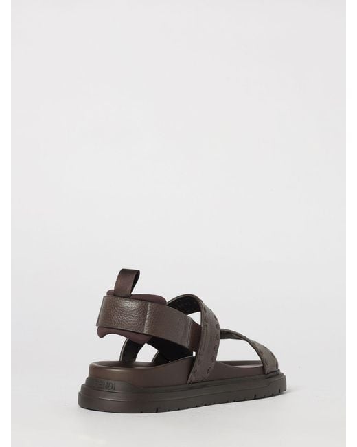 Fendi Multicolor Selleria Hammered Leather Sandal for men