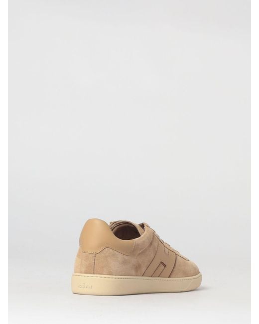 Hogan Natural Cool Suede And Smooth Leather Sneakers With Side H Monogram for men