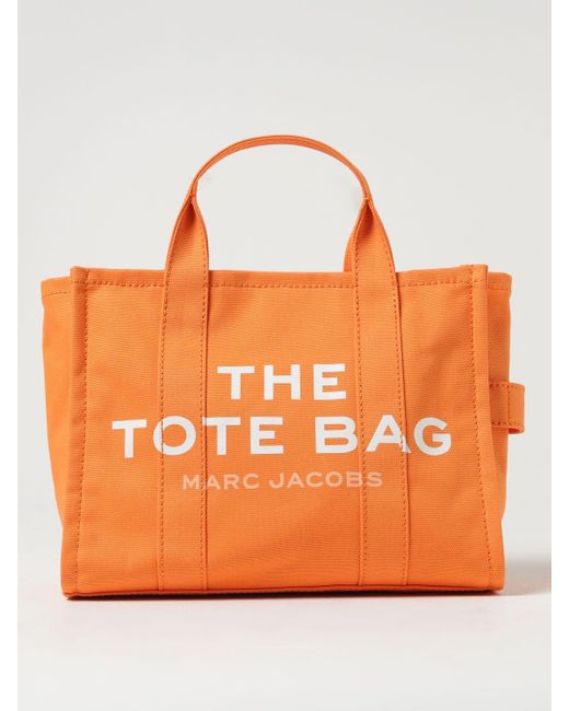 Borsa The Medium Tote Bag in canvas di Marc Jacobs in Orange